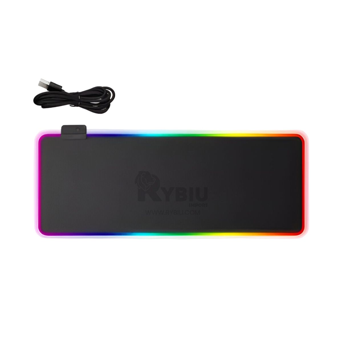 RYBIU IMPORT - Alfombrilla para Mouse en Color Negro Y+Ligas de Regalo