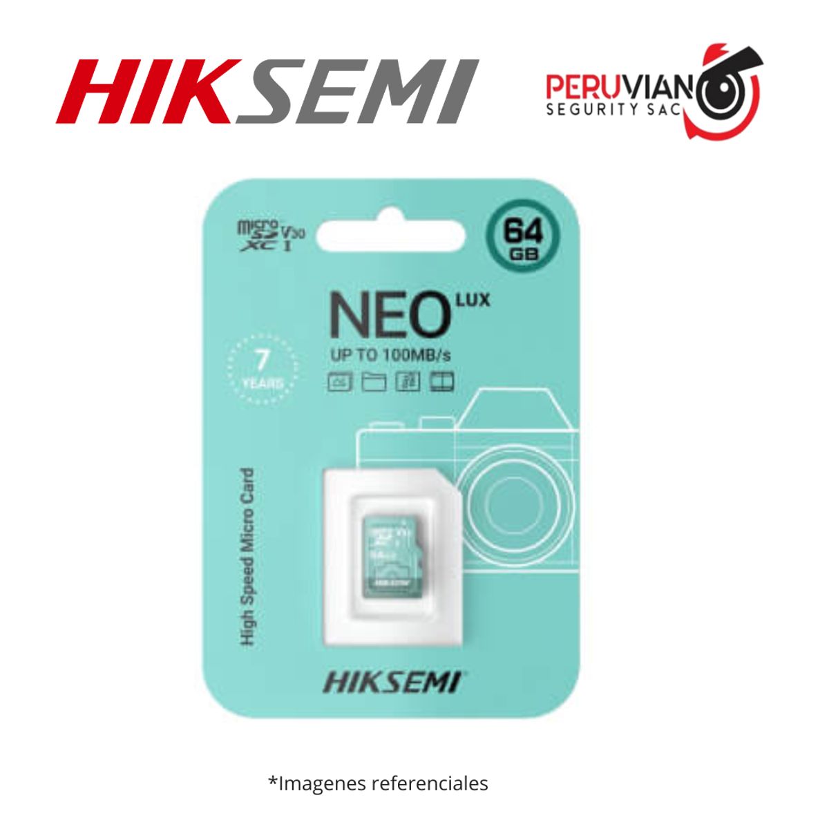 HIKVISION - MICRO SD 64GB /  NEO LUX    HK-HS-TF-D3/64G