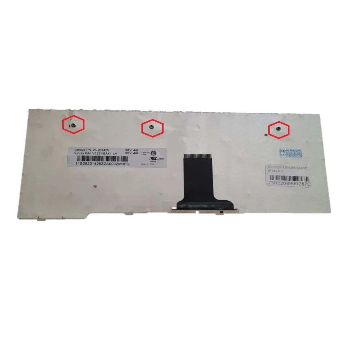 OEM - Teclado para Laptop Lenovo Ideapad S10-3.  T1S-LAS. S100.