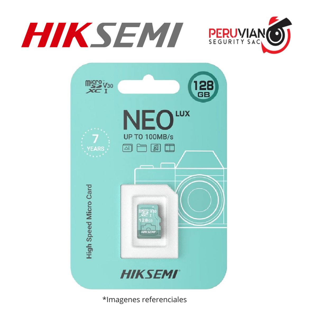 HIKVISION - MICRO SD 128GB /   NEO LUX   HK-HS-TF-D3/128G