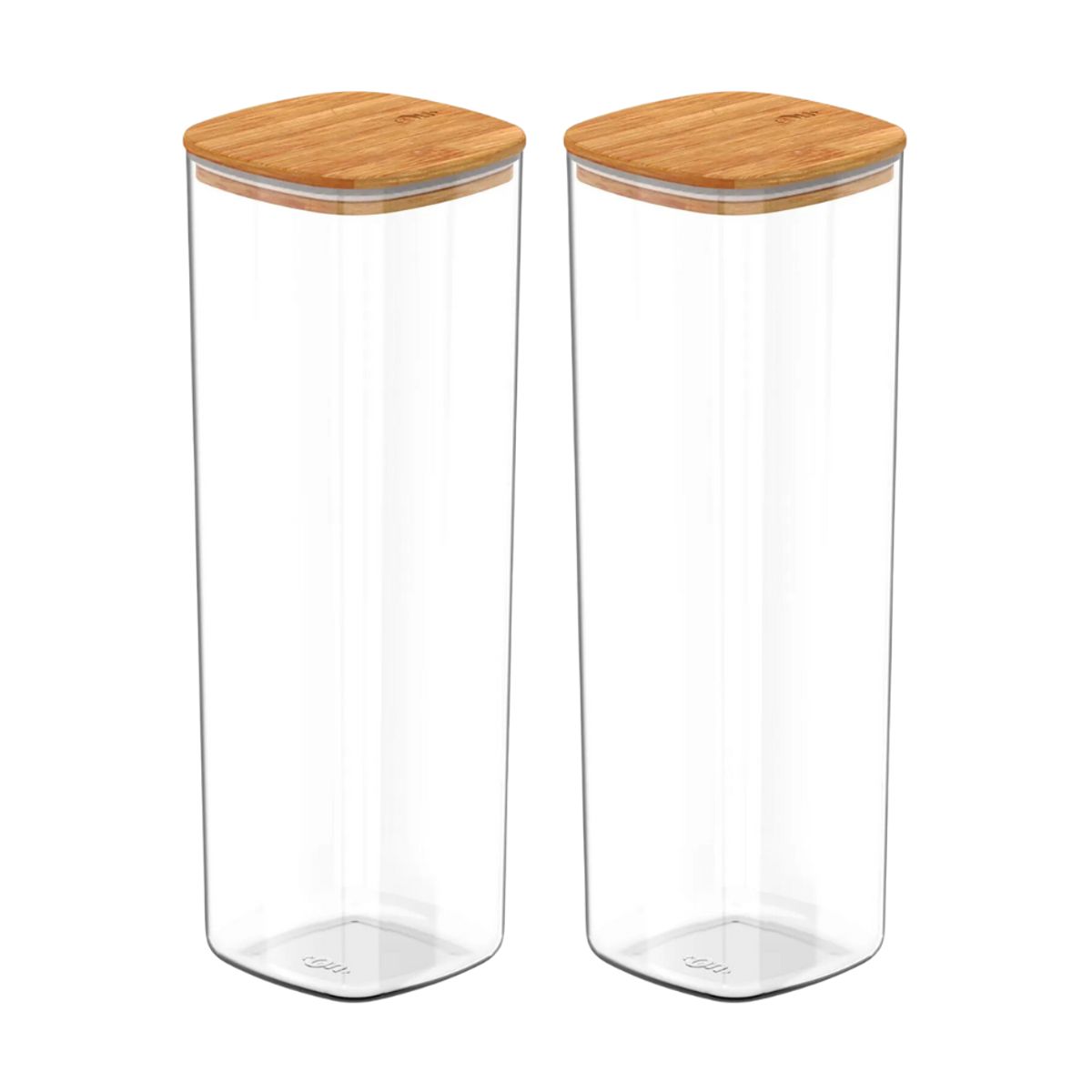 HYGGE - Set de 2 Contenedores Herméticos con Tapa Bambú