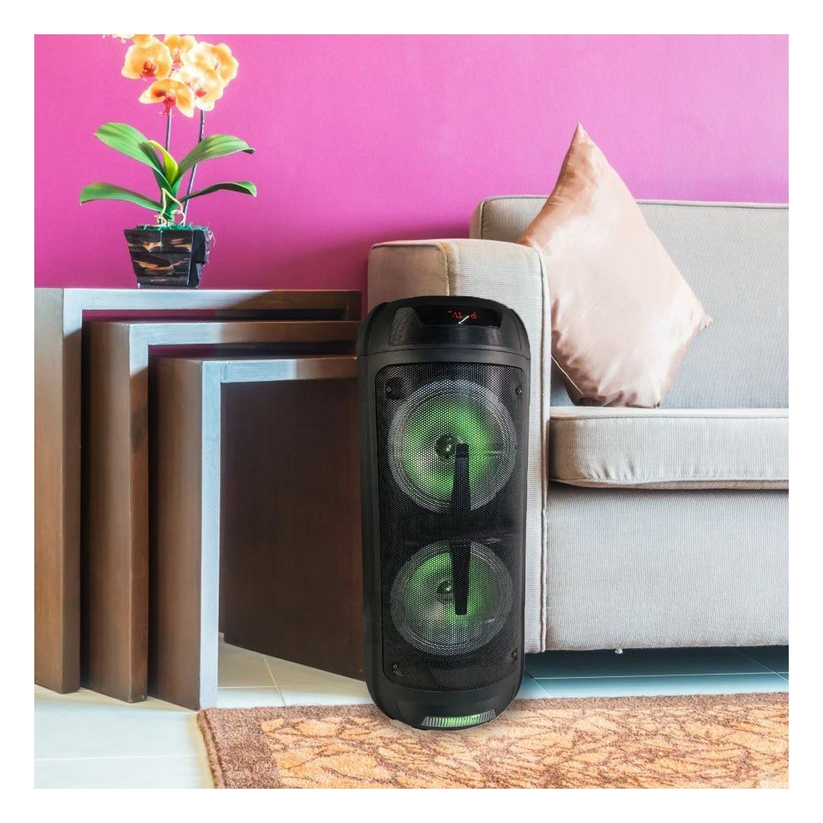 RYBIU IMPORT - Parlante con Microfono y Control en Color Negro 8