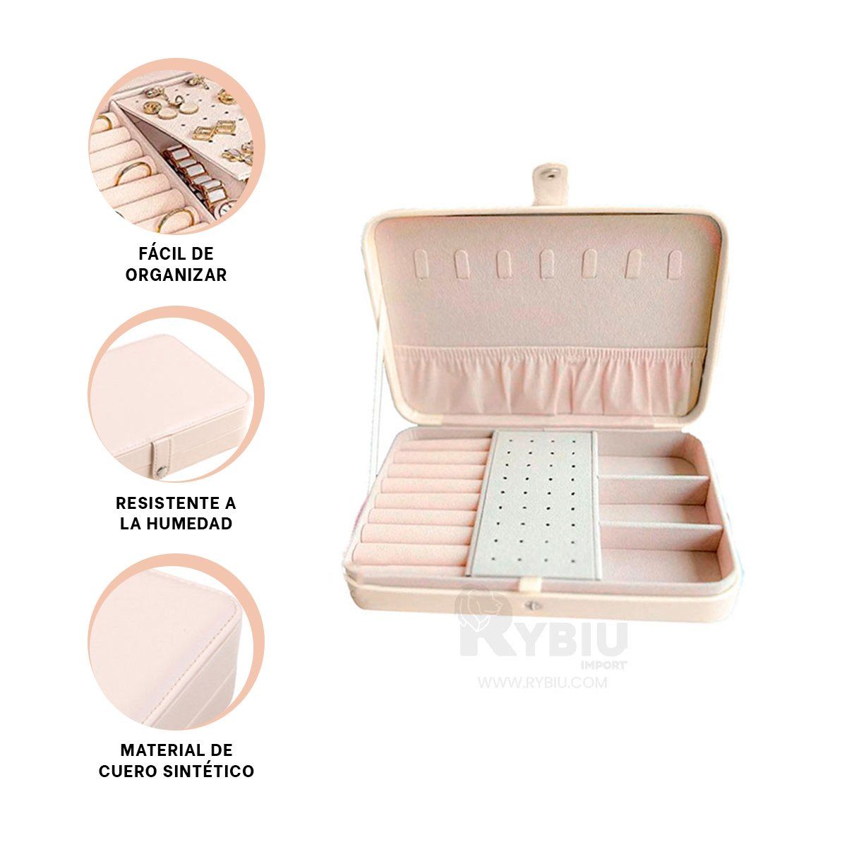 RYBIU IMPORT - Caja de Alhaja Clasificador de Color Beige Y+Gift MiniAgenda