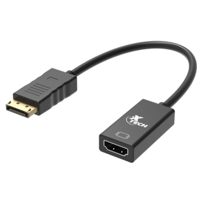 XTECH - Adaptador DisplayPort a HDMI XTech XTC-378 - Negro