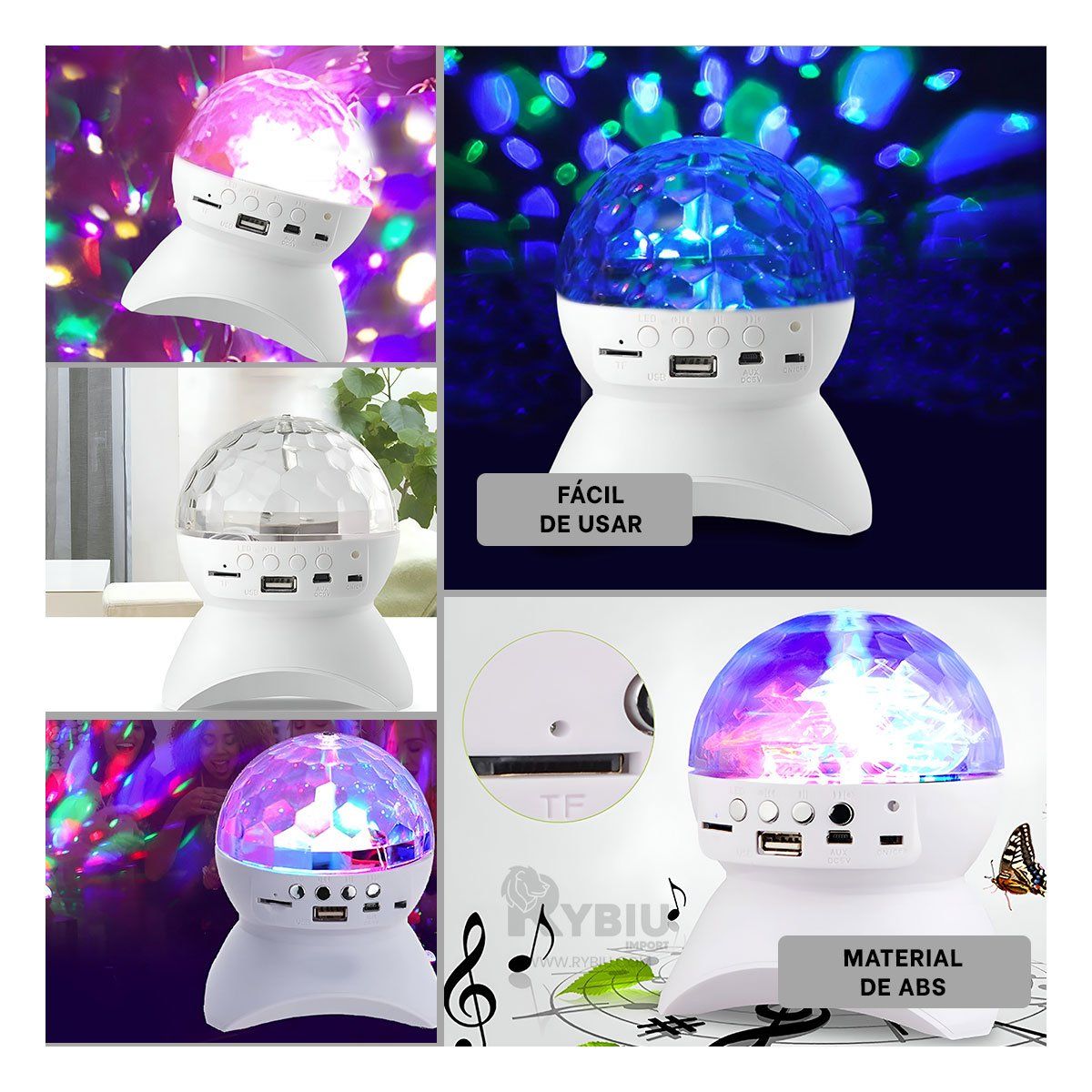 RYBIU IMPORT - Proyector Liviano y Manejable en Blanco Y+Gift MiniAgenda