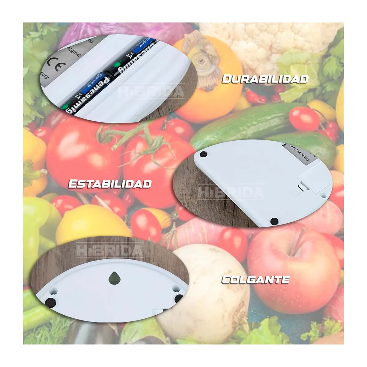 CUBULL - Sf-400 Balanza Gramera Digital 10Kg Comida Pila Cocina Repostería