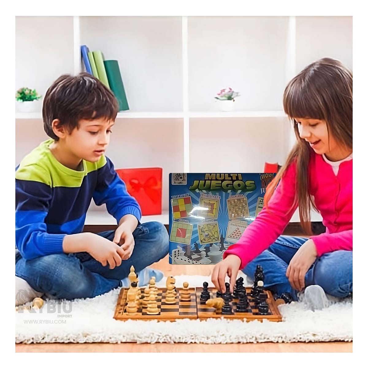 GENERICO - Juego de Mesa Clasico Familiar 12 Games Multicolor