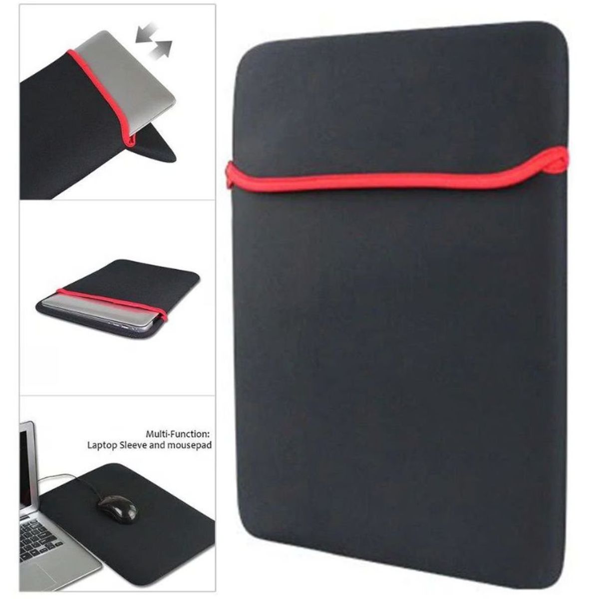 GENERICO - FUNDA PROTECTOR DE LAPTOP PARA 14 PULGADAS 35CM X 25CM NEOPRENO NEGRO