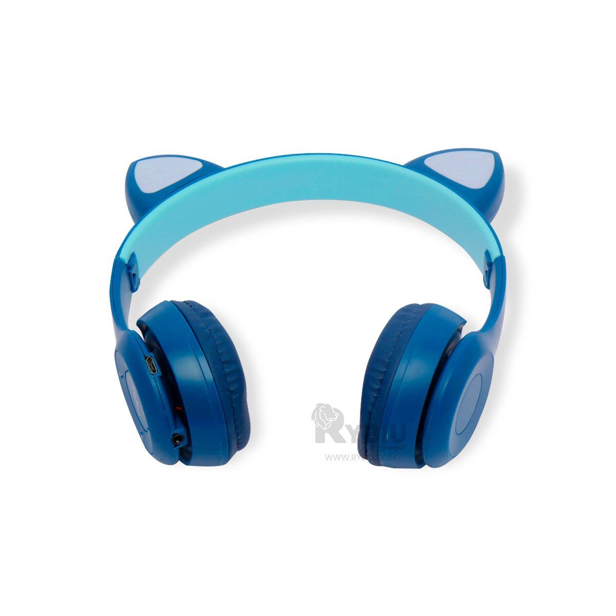 RYBIU IMPORT - Auriculares con Estilo Cat de Tonalidad Azul Y+Gift Stickers