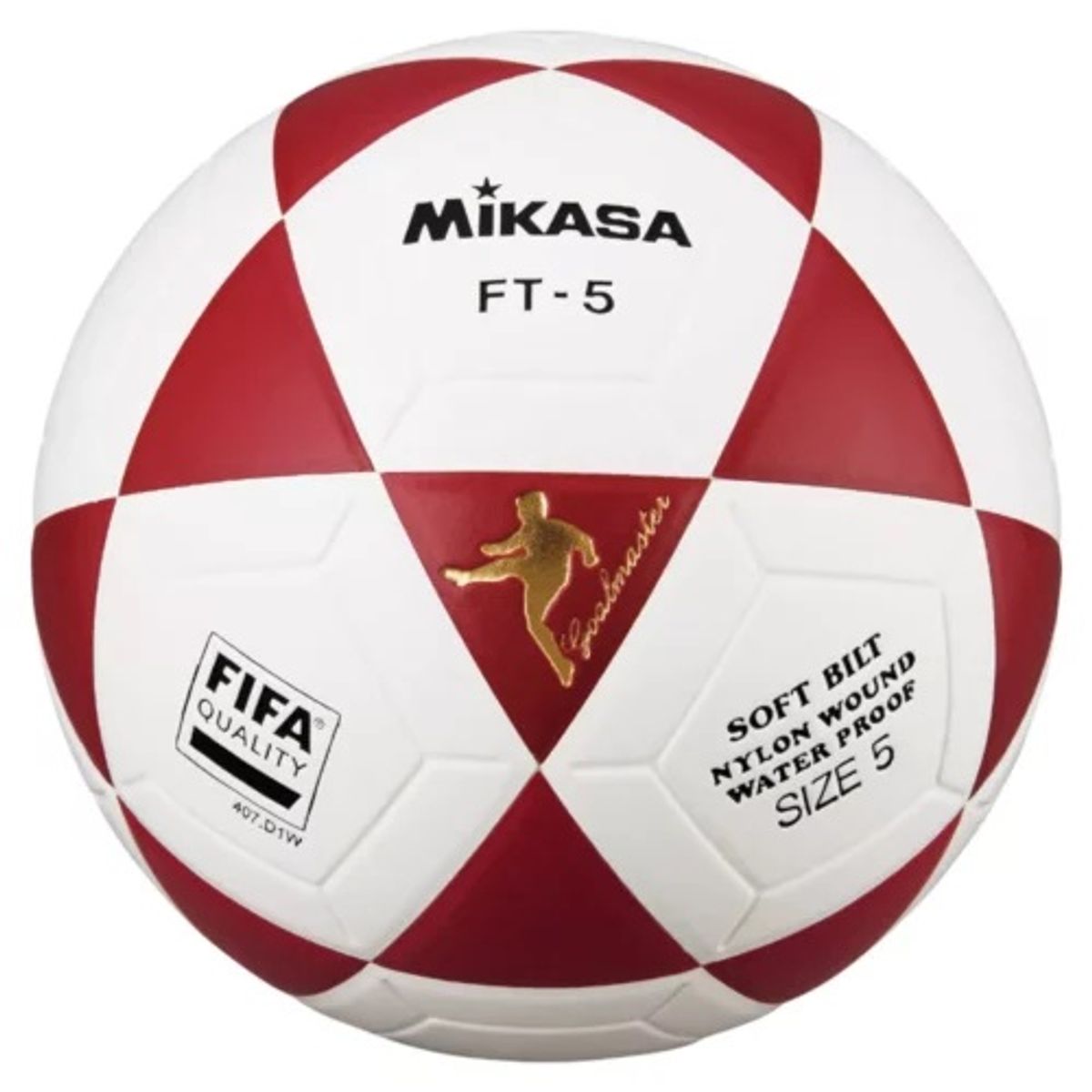 MIKASA - PELOTA PARA FUTBOL DE CUERO SINTETICO MIKASA FT 5