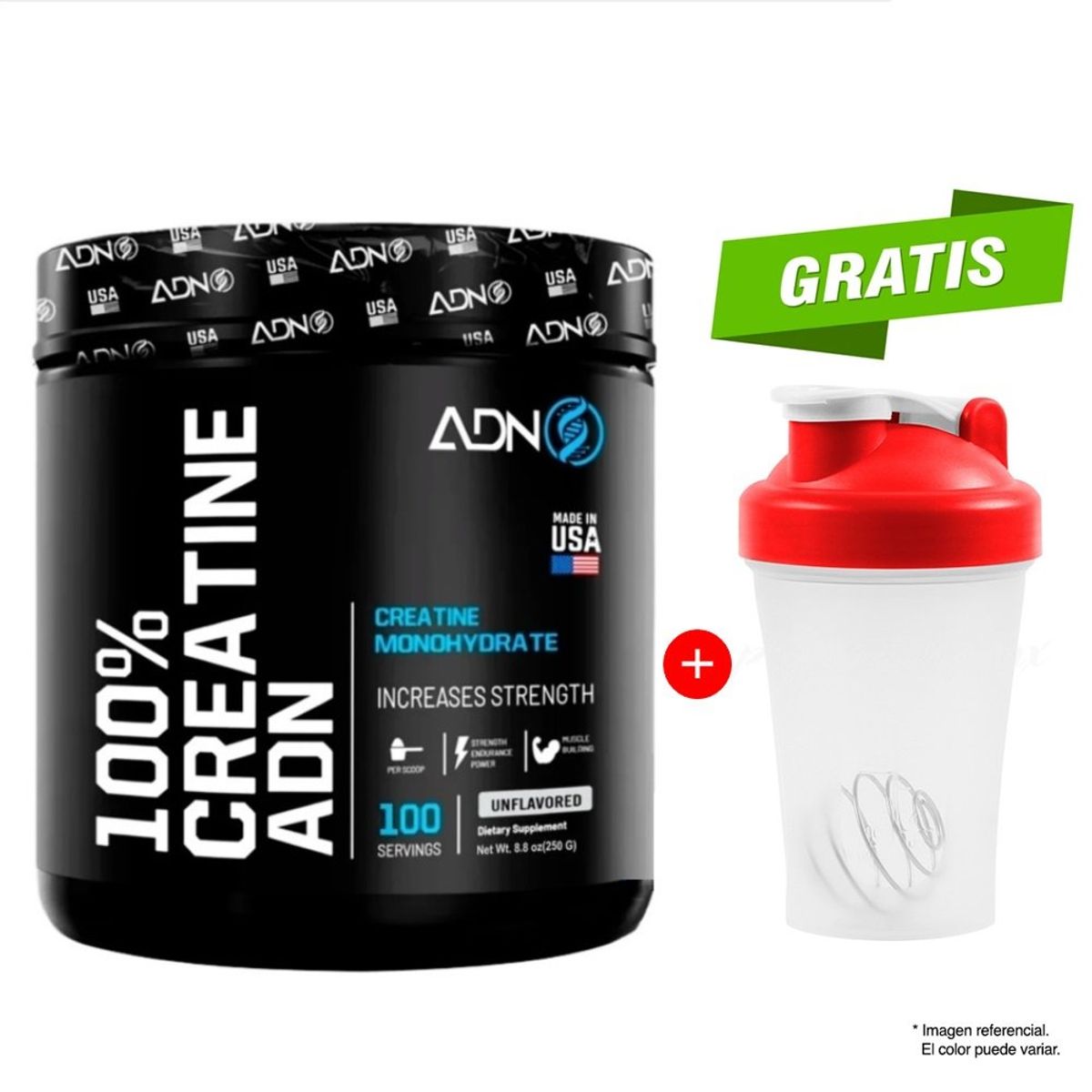 ADN - 100% Creatine Creatina Monohidratada 250g  ADN Nutrition