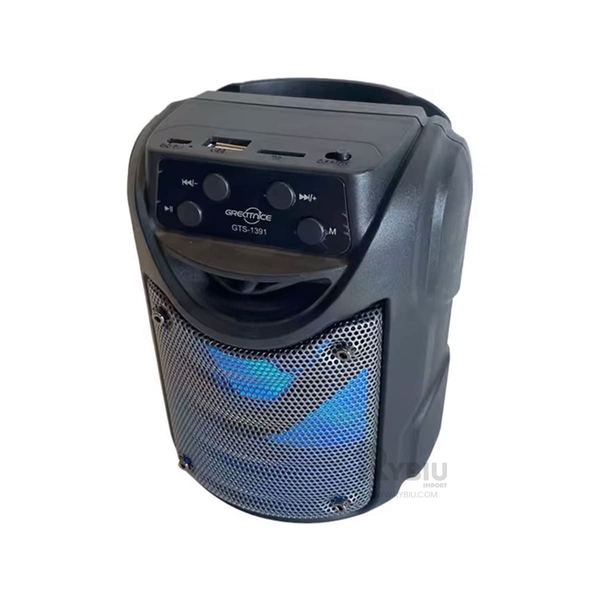 RYBIU IMPORT - Parlante con Bluetooth de Tono Negro Y+Papel de Regalo