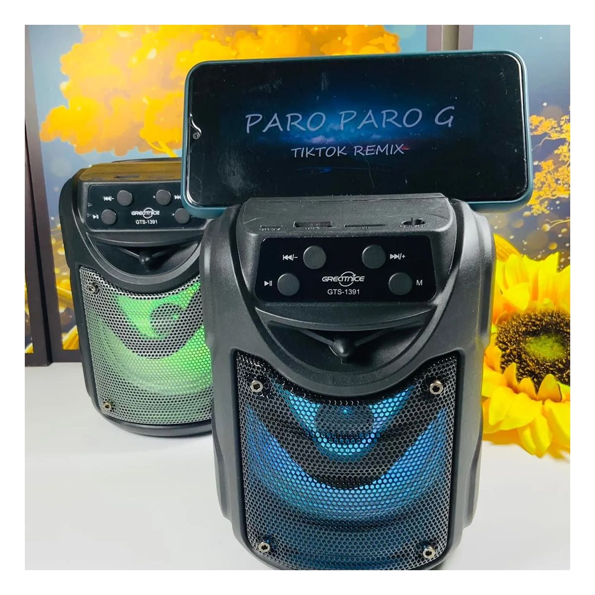 RYBIU IMPORT - Bocina de Sonido HD y Radio FM Negro Y+Gift MiniAgenda