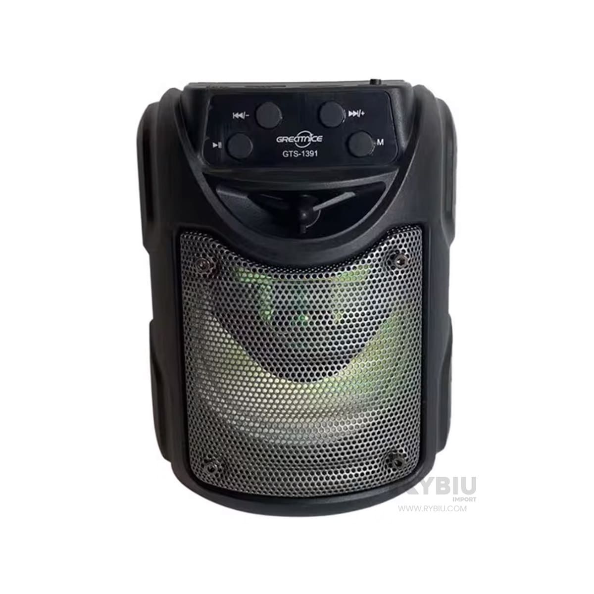 RYBIU IMPORT - Parlante con Soporte de Celular de Plastico Negro