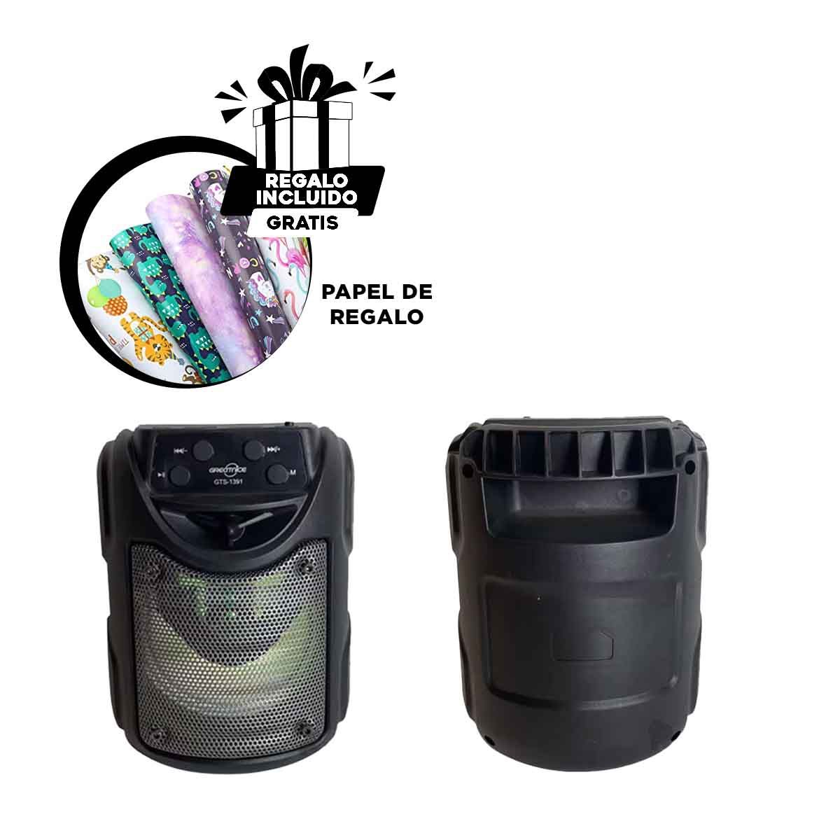 RYBIU IMPORT - Altavoz con Poder 5W en Negro Y+Banderitas Adhesivas