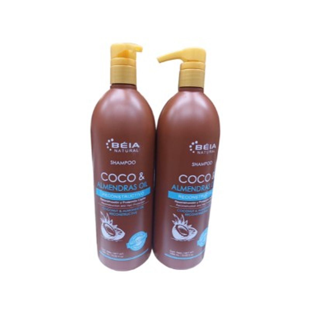 BEIA NATURAL - Shampoo + acond. 1 lt Coco & Almandras Oil  - BÉIA