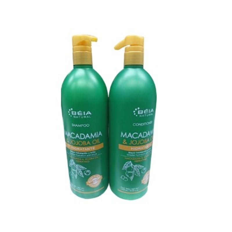 BEIA NATURAL - Shampoo + acond. 1 lt Macadamia & Jocoba Oil  - BÉIA