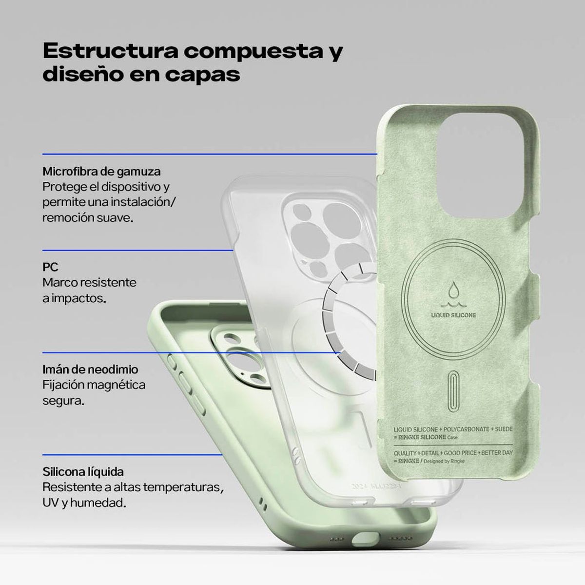 RINGKE - Case Ringke Silicone Mag para iPhone 16 Pro MagSafe