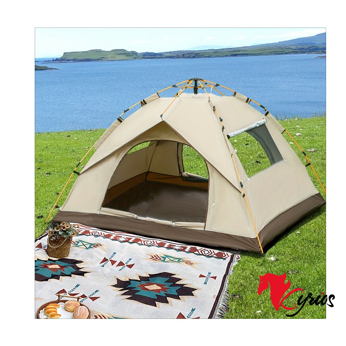 GENERICO - Tienda De Campaña Automática Impermeable de 3 a 4 Personas