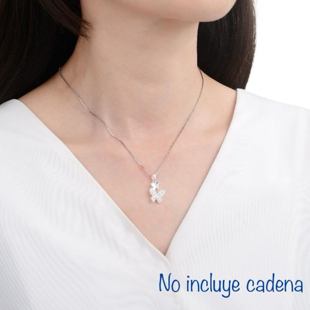SANTORAL - Dije Mariposas Brillo - Plata