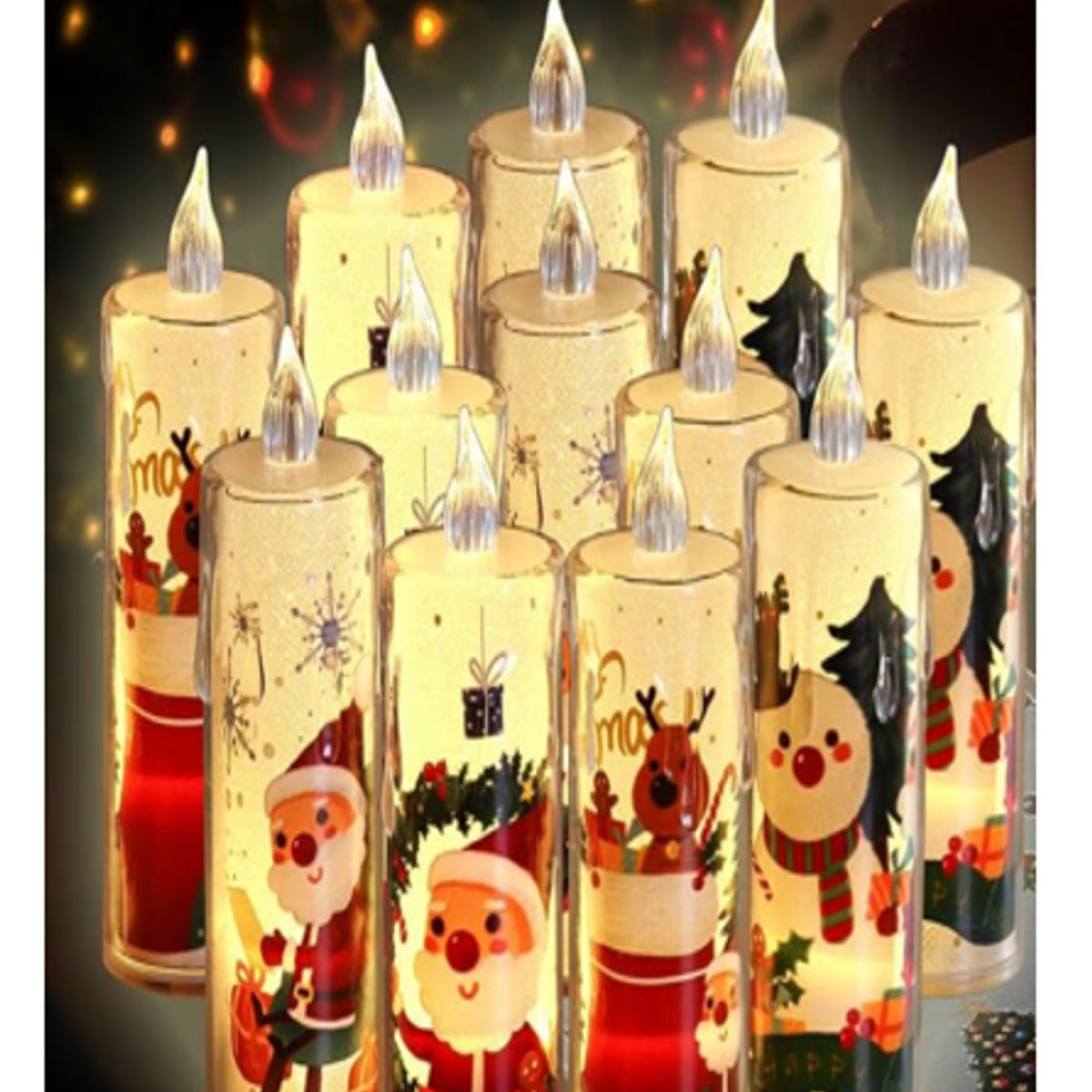 GENERICO - Luces vela LED de Navidad blanca - X2 UNIDADES