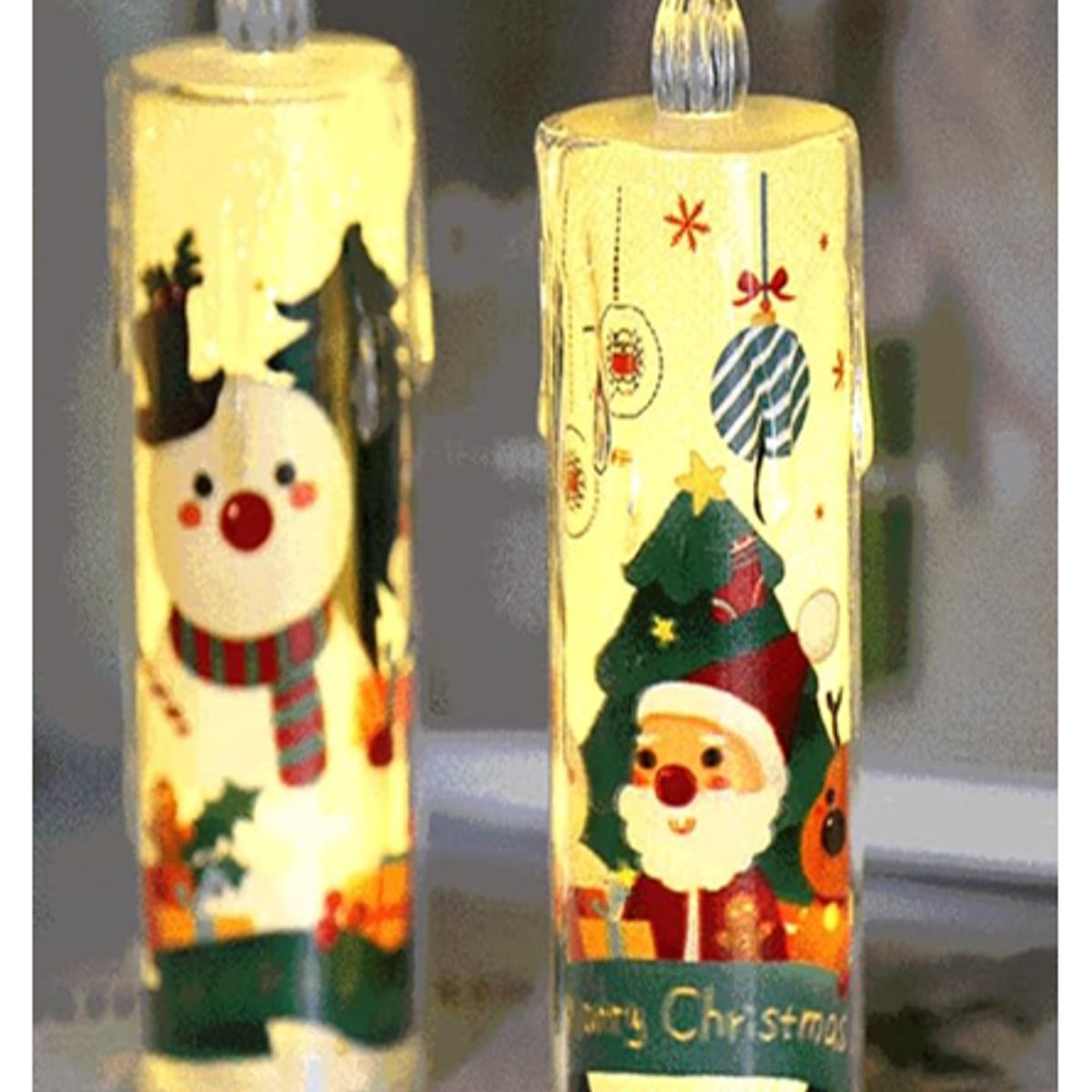 GENERICO - Luces vela LED de Navidad blanca - X3 UNIDADES