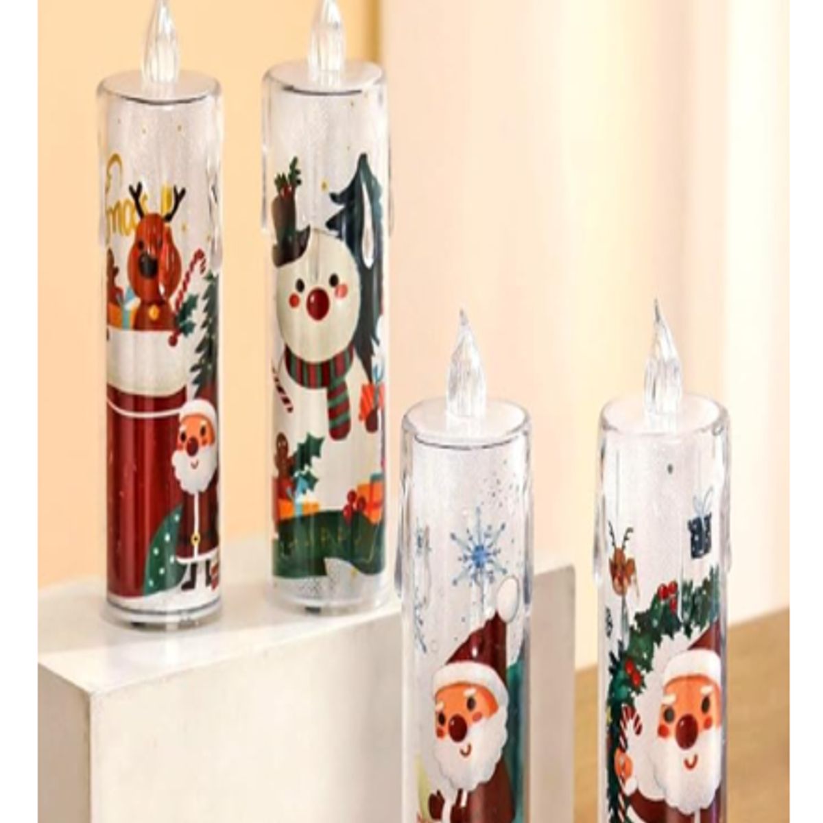 GENERICO - Luces vela LED de Navidad blanca - X3 UNIDADES