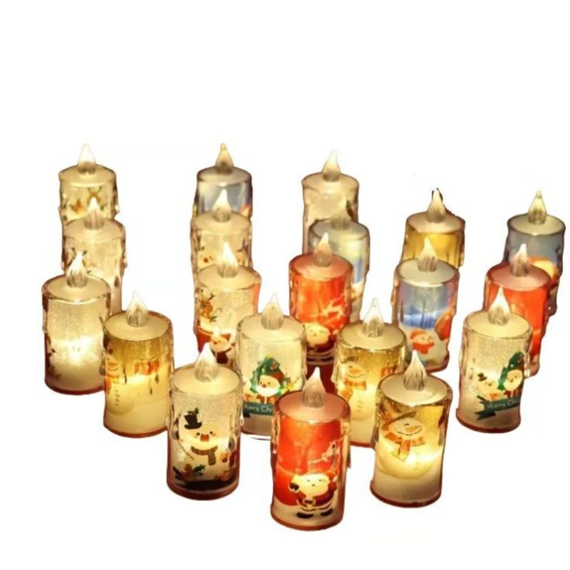 GENERICO - Luces vela LED de Navidad blanca - X2 UNIDADES