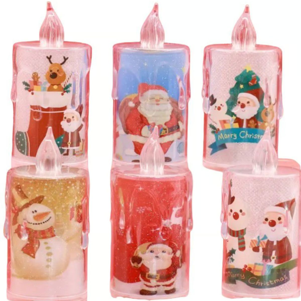 GENERICO - Luces vela LED de Navidad blanca - X2 UNIDADES