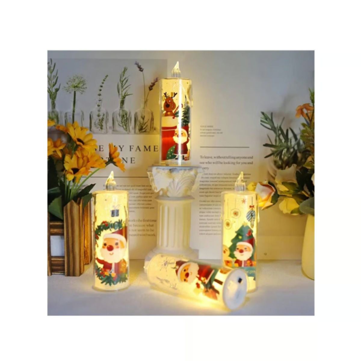 GENERICO - Luces vela LED de Navidad blanca - UNIDAD