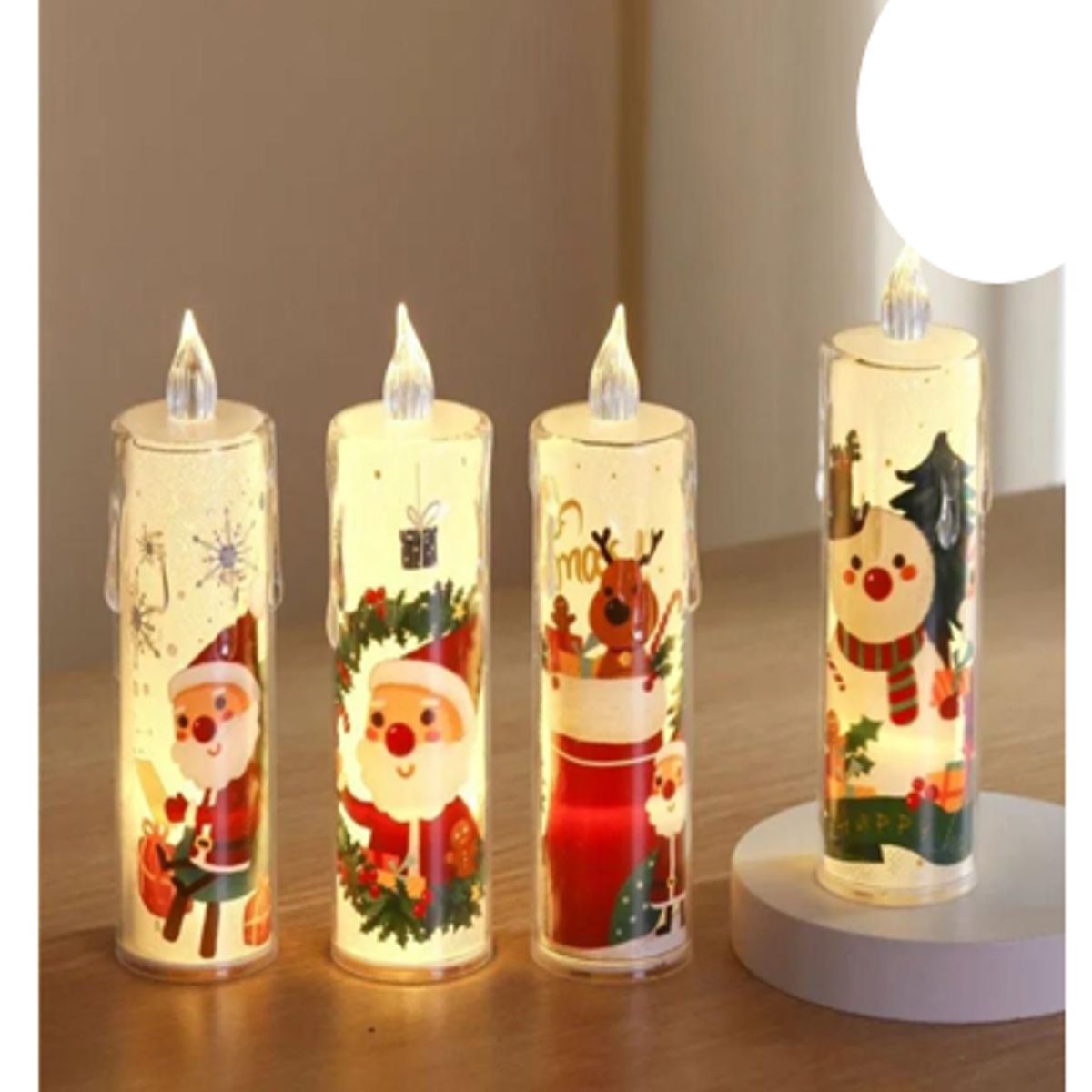 GENERICO - Luces vela LED de Navidad blanca - UNIDAD