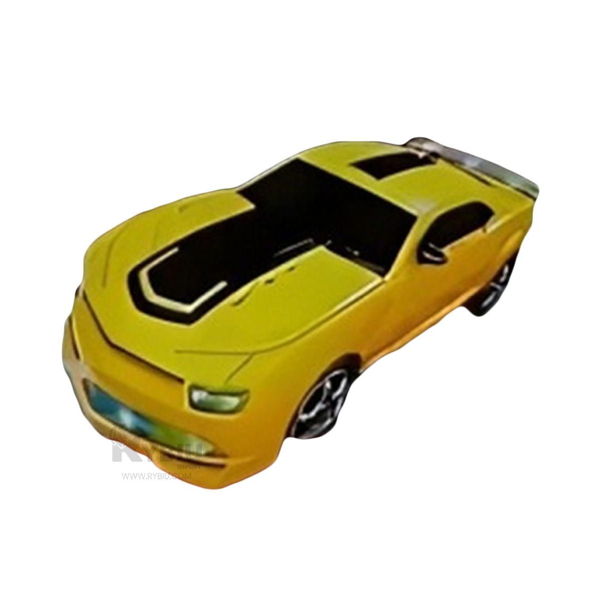 RYBIU IMPORT - Automovil Moderno Robot de Amarillo Y+Regalo Stickers