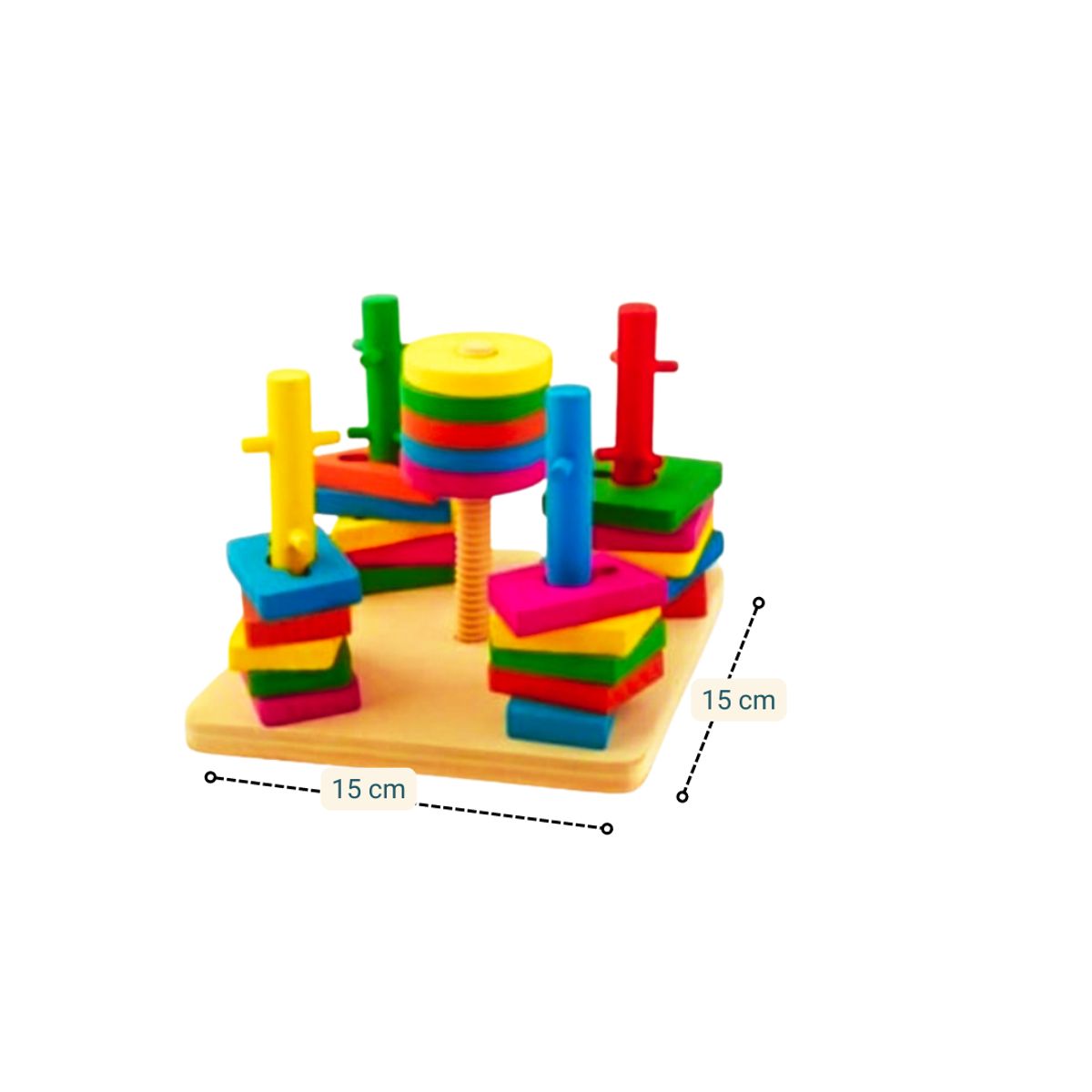 GENERICO - Plantado con Obstaculos x 5 de madera multicolor