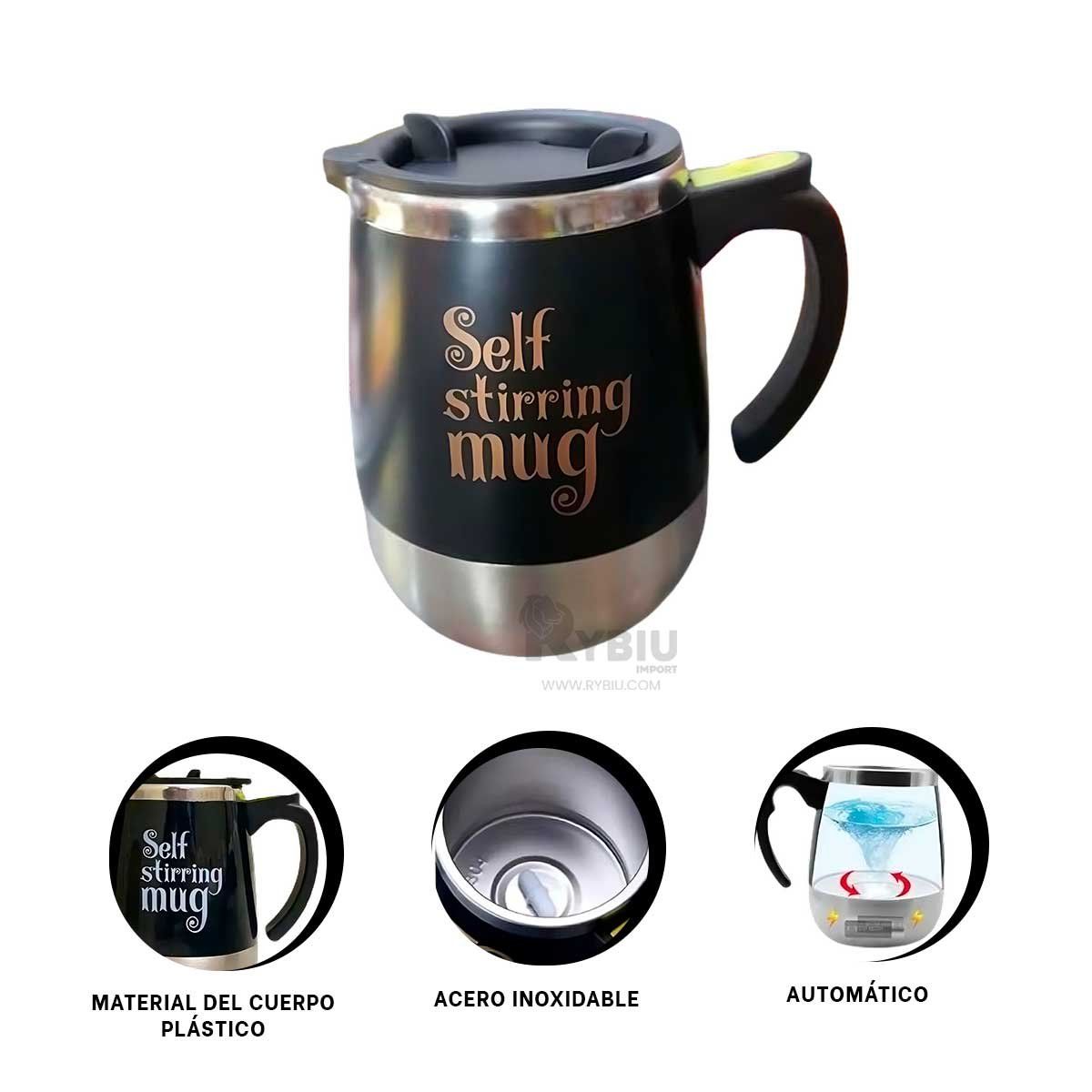 RYBIU IMPORT - Vaso para Batir de Plastico de Color Negro Y+Gift MiniAgenda