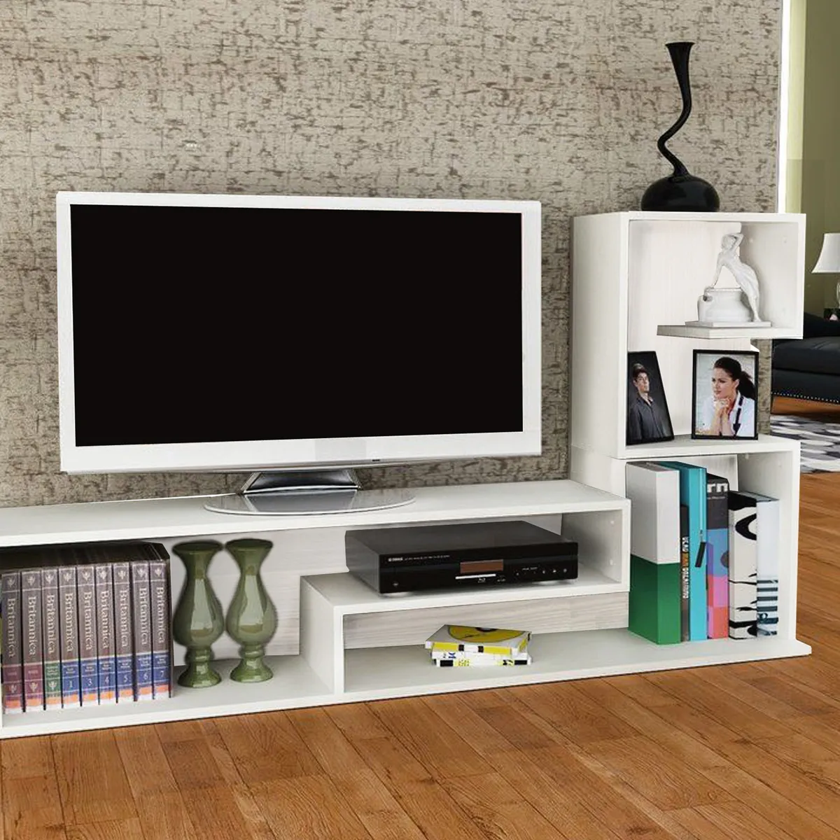 VILLA HOGAR - Centro entretenimiento TV 49 pulgadas Paracas blanco