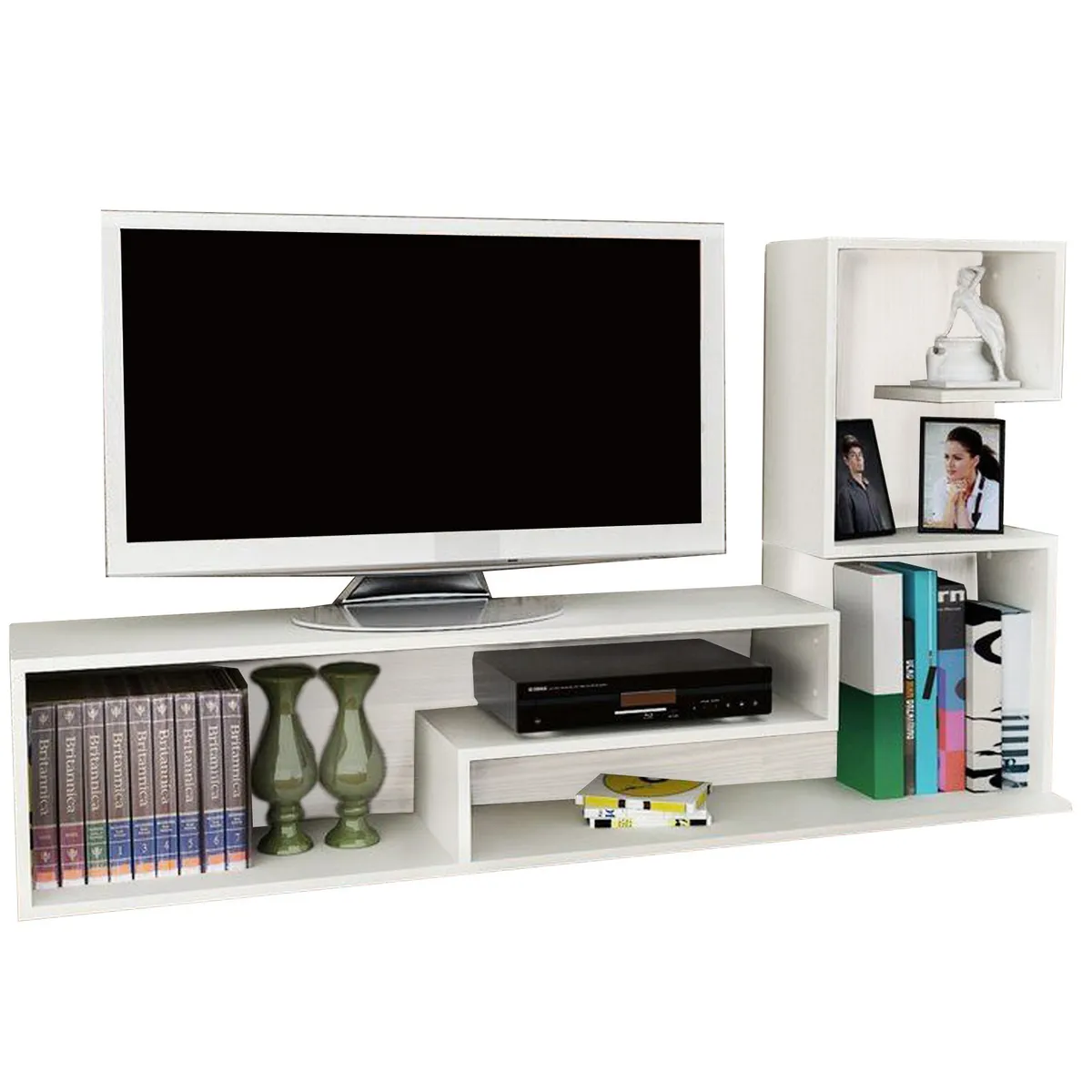 VILLA HOGAR - Centro entretenimiento TV 49 pulgadas Paracas blanco