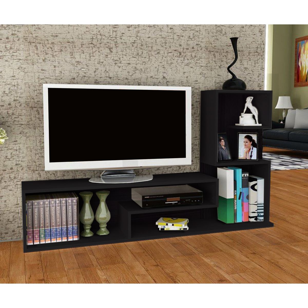 VILLA HOGAR - Centro entretenimiento de TV 49 pulgadas Paracas negro