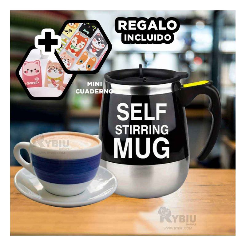 RYBIU IMPORT - Vaso Innovador Batidora de Tono Negro Y+Envoltorio de Regalo