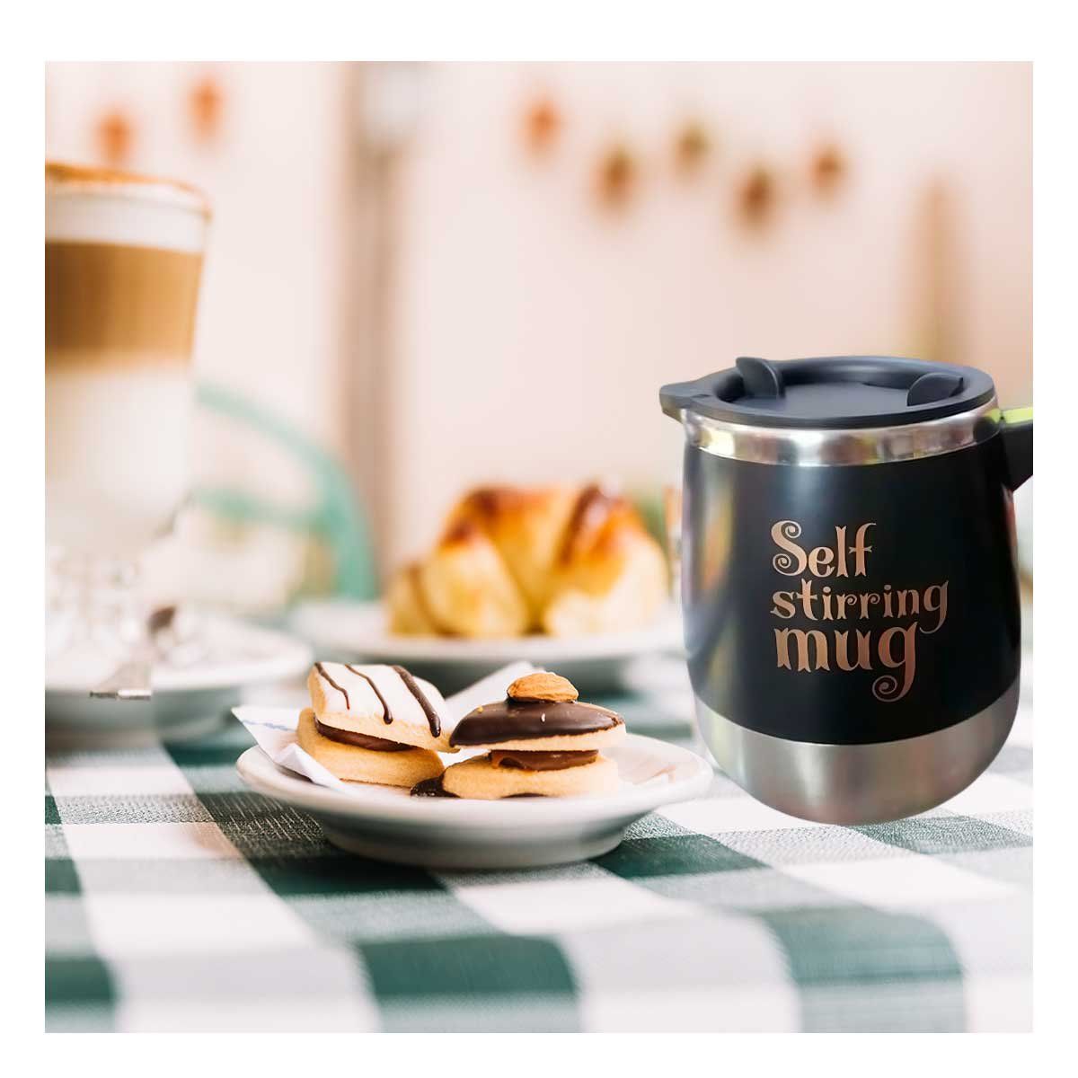 RYBIU IMPORT - Taza con Cuerpo de Plastico de Color Negro Y+Regalo Stickers