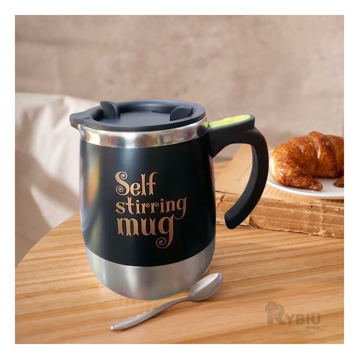 RYBIU IMPORT - Taza Moderna Automatica Batidora de Color Negro