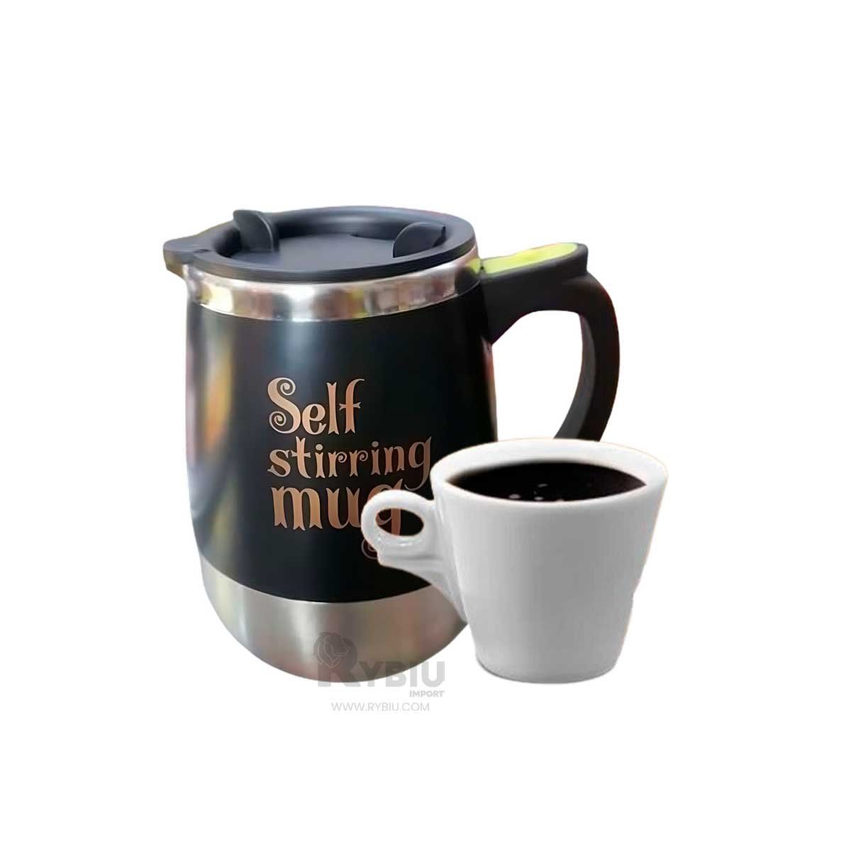 RYBIU IMPORT - Taza Moderna Automatica Batidora de Color Negro