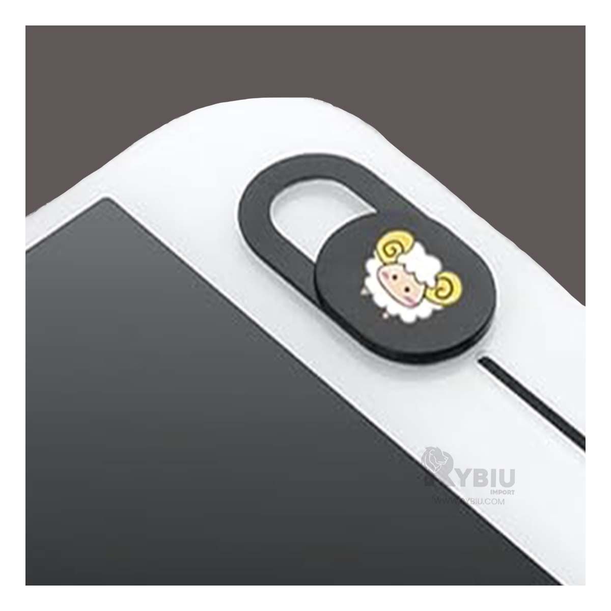 RYBIU IMPORT - Funda Sutil para Camara Espia Negro Y+Banderitas Adhesivas