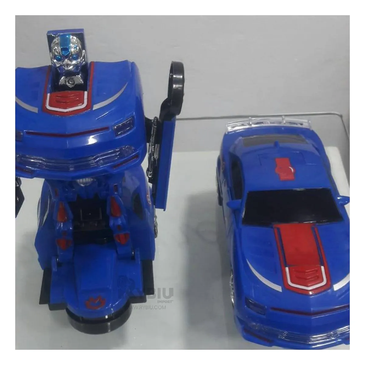 RYBIU IMPORT - Coche Educativo para Niños de Robot Azul Y+Regalo Stickers