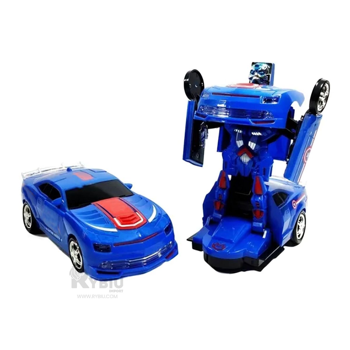 RYBIU IMPORT - Automovil Portatil de Juego en Azul Y+Envoltorio de Regalo