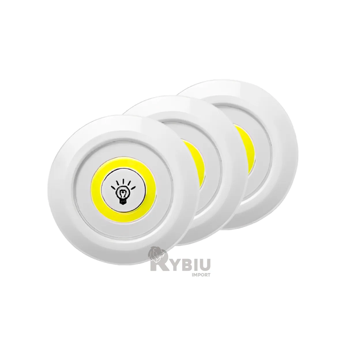 RYBIU IMPORT - Set de 3 Luces Led con Control Inalambrico a Pilas Blanco
