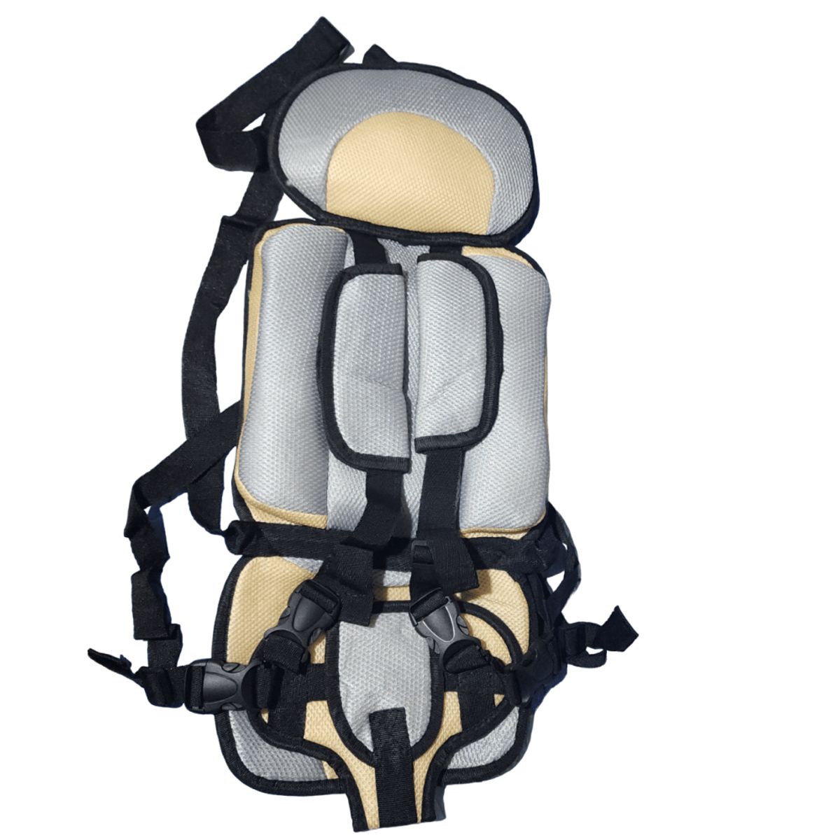 GENERICO - Silla para Carro Bebe Seguridad Cinturón Asiento cremaygris