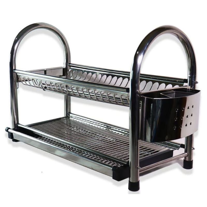 VALESKA - Escurridor Valeska Acero Inoxidable 2 Niveles 20 platos
