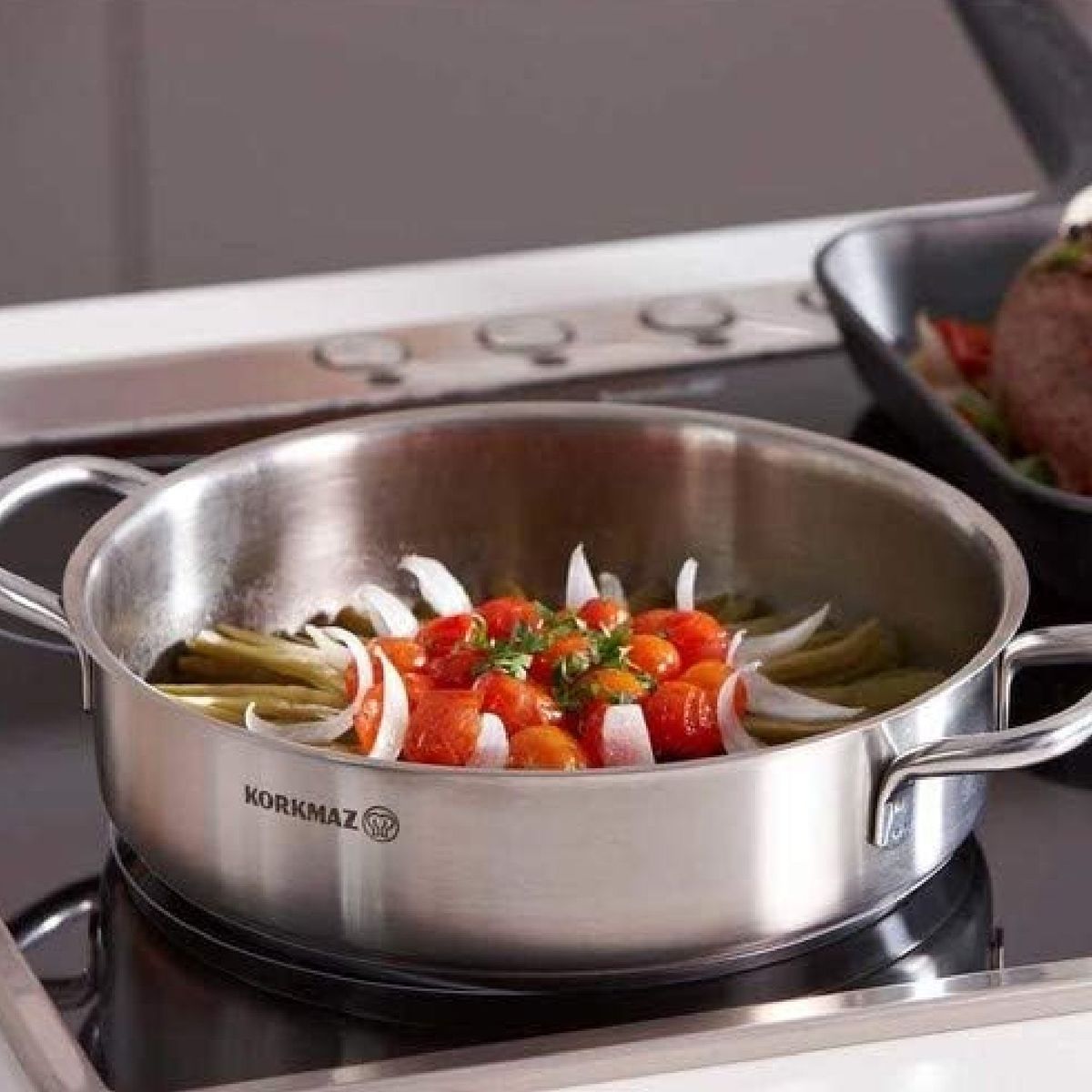 KORKMAZ - Juego de Ollas A1609 Perla 9 Piezas Korkmaz