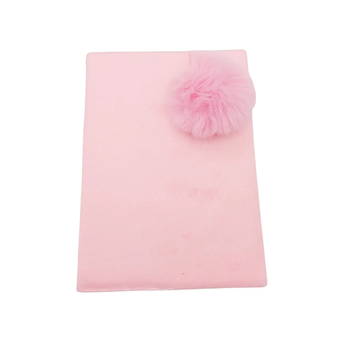 GENERICO - Libreta de Peluche Unicornio Rosado Rayado