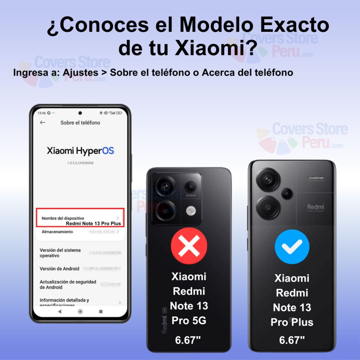GENERICO - Funda para Xiaomi Redmi Note 13 Pro Plus Flip Cover Negro Antishock